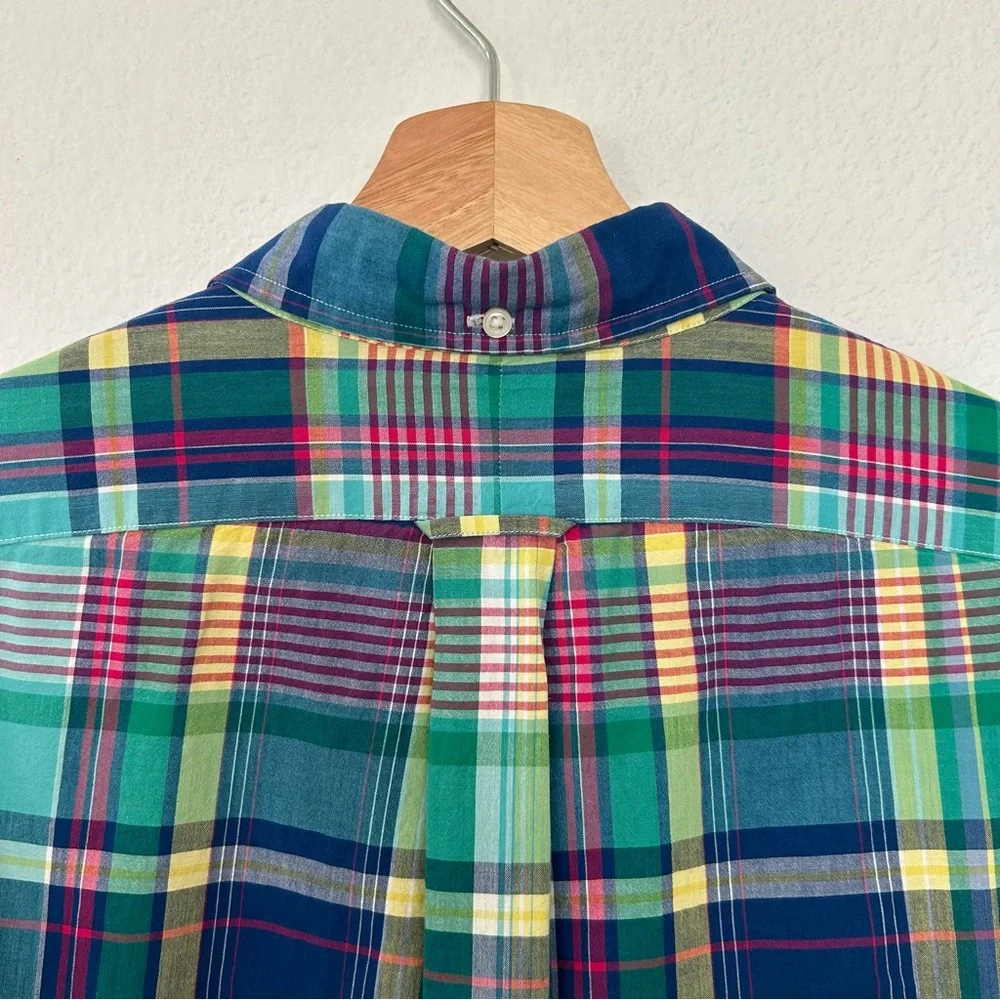 Ralph Lauren Mens Button Up Shirt Plaid, Preppy, Size Medium Y2K Streetwear